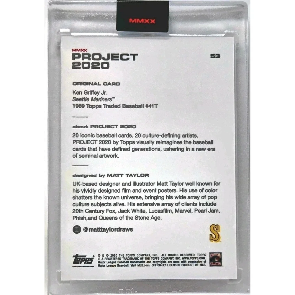 Topps PROJECT 2020 #53 - 1989 Ken Griffey Jr. by Matt Taylor - Print Run: 4236 - Picture 2 of 6